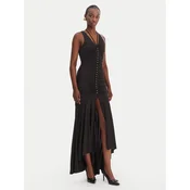 Just Cavalli Cocktail obleka 80PAOB01 CJB04 Črna Slim Fit