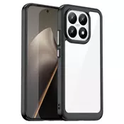 Hibriden ovitek Frame Shield za Xiaomi 15T - črn