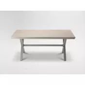 Garden Line ALU ZUNANJI PREDNJI MIZA S POLYWOOD PLOŠČO 180 x 100 x 75 CM BEŽ *9477