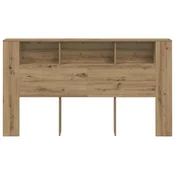 Uzglavlje s ormaricem boja hrasta 180x18,5x102,5 cm drveni