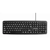 GEMBIRD KB-US-103 Standardna tastatura sa VELIKIM slovima US