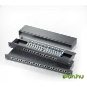 ROLINE Cat5e 19 Patch Panel 24 Ports STP crno