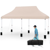 Northix Pop-up paviljon 3x6m, nastavljiva višina, UV zaščita, bež, prenosna torba