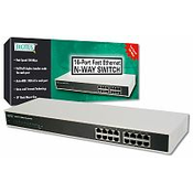 DIGITUS mrežno stikalo (switch) 16-PORT 10/100 MBPS, 19 DN-6001D