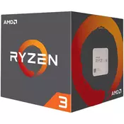 Procesor AMD Ryzen 3 3100 BOX, s. AM4, 3.6GHz, QuadCore, Wraith Stealth