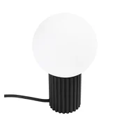Črna namizna svetilka s steklenim senčilom (višina 19 cm) Orbital – Sollux