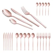 Berlingerhaus Komplet jedilnega pribora iz nerjavečega jekla, 24 kosov, v sijajni izvedbi Rosegold Metallic Line