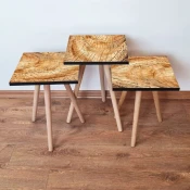 Hanah Home Set klub stočića 3Shp203, 3 komada, Šarena