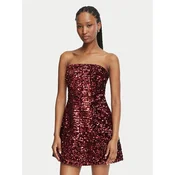 Bardot Cocktail obleka Helene 60027DB Bordo rdeča A-Line Fit