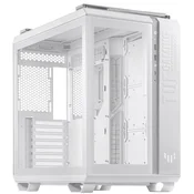 ASUS TUF Gaming GT502 PLUS ATX Gaming ohišje bele barve, Dual Chamber Chassis, Panoramic View, Tempered Glass front and side panel, Tool-Free side panels, pre-installed 4 ARGB fans & fan hub, Front Panel High-Speed USB Type-C