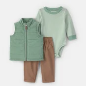 Carters komplet 3/1 (prsluk,bodi,pant), decaci