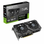 Grafična kartica ASUS GeForce RTX 4070 DUAL OC EVO, 12GB GDDR6X, PCI-E 4.0