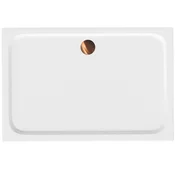 Tuš pladenj Rea Belmond White 90x120 Brush Copper