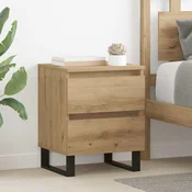 vidaXL Nočna omarica s predalom 2 pcs artisan hrast 40 x 35 x 50 cm