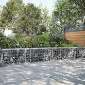 vidaXL Gabion z 5 mm žico in 10x10 cm mrežo 800x50x50 cm