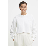 Bombažen pulover Calvin Klein Jeans ženska, bela barva, J20J223072