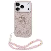 Ovitek Guess Hardcase 4G Classic Logo with Strap za iPhone 17 Pro - pink