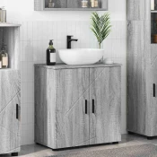 vidaXL Kopalniška omarica Siva sonoma 61 x 35 x 64 cm Konstruiran les