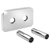 WICHER pokrivna rozeta za sredinski priključek 50 mm, krom - Chrome - 120x70 mm - Bruckner - 24 - Medeninasti - 120 - 70 - 12 - 14