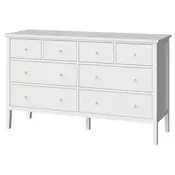 GULLABERG Komoda s 8 fioka, bela, 168x48x100 cm