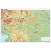 Slovenija - mala stenska karta 100 x 70 cm, PIŠI BRIŠI plastifikacija