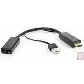 Adapter HDMI to DP, USB charging