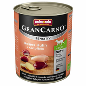 Mokra pasja hrana GranCarno Adult - Sensitiv, 800g - Čisti piščanec in krompir