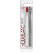 MEDIBLANC 5490 Ultra Soft zobna ščetka White, Grey 2 kos
