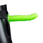 Ouch! Glow in the Dark Textured Curved Hollow Strap-on 8 20cm