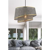 Opviq Luster Barette Hazeran, 32x32cm, Crno-zlatne boje