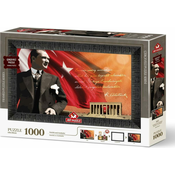 ART PUZZLE Sestavljanka z okvirjem in lepilom 3v1 Atatürk in Anitkabir 1000 kosov