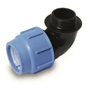 shumee PE koleno z navojem 75-3\ M modro tesnilo PN16