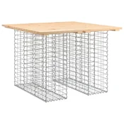 Vidaxl Vrtna miza Gabionski dizajn 100x102x72 cm Masivni les Bor
