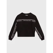 Calvin Klein Jeans Pulover Logo Tape IG0IG01847 Črna Regular Fit