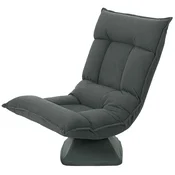Homestar Stol za tla z vrtljivim mehanizmom 360 stopinj 62x70x95 cm temno siva