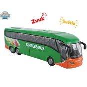 Kids Globe Traffic avtobus 18,5cm kov vzvratna vožnja na baterije s svetlobo in zvokom