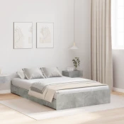 Krevet s ladicama Betonski sivi 120 x 190 cm Konstruirano drvo
