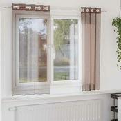Voile zavjese s ušicama 2 kom smede 140x140 cm