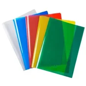 Omotnica za bilježnicu A4 Jolly, set od 5 boja (transparent, žuta, rdeča, plava, zelena)