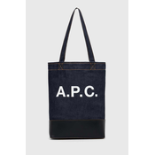 Torba A.P.C. tote axel boja: tamno plava, CODDP-M61444