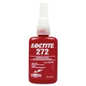 Loctite 272 50 ml rdeče lepilo za zavarovanje kovinskih navojnih spojev pred zrahljanjem, srednja viskoznost, odpornost na visoke temperature, visoka trdnost
