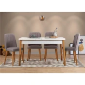 Woody Fashion Komplet mize in stolov (5 kosov)