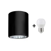 LED plafonska svetiljka JUPITER 1xE27/6W/230V 120x98 mm crna