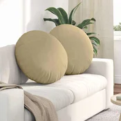 Jastucici za sjedenje 2 pcs Siva zelena O 80 cm Kordura tekstil