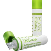Elari Elari Eco-Battery mignon (aa)-akumulator NiMH 1200 mAh 1.2 V 2 kos, (20431116)