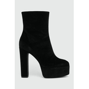 Gležnjace Pinko Shumann za žene, boja: crna, s debelom potpeticom, 102320 A1D3 Z99