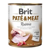 BRIT PATÉ & MEAT Mokra pasja hrana, s kuncem in piščancem, 800 g