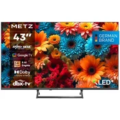 Pametni televizor METZ - 43MQF7500Z, 43, QLED, 4K, Google TV, crni