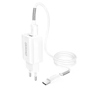 DUDAO Polnilnik EU 2xUSB mikro kabel 2.4A A2EU