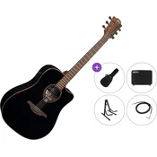 LAG Tramontane 118 T118DCE Premium SET Black Elektroakustična dreadnought